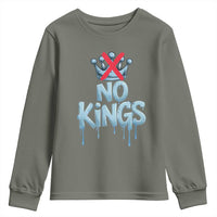 No Kings Abolish ICE Youth Sweatshirt Anti Authoritarian Protest