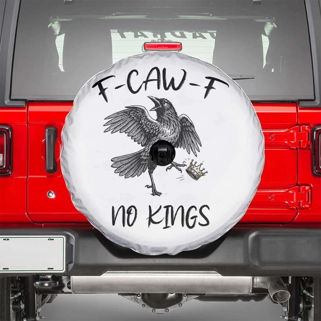 Funny Raven Kicking Crown No Kings Spare Tire Cover F Caw F