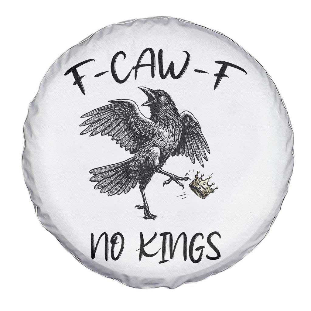 Funny Raven Kicking Crown No Kings Spare Tire Cover F Caw F