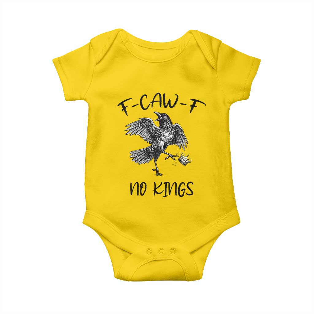 Funny Raven Kicking Crown No Kings Baby Onesie F Caw F