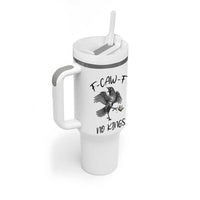 Funny Raven Kicking Crown No Kings Tumbler With Handle F Caw F