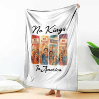 No Kings In America Throw Blanket American Anti Authoritarian Protest
