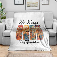 No Kings In America Throw Blanket American Anti Authoritarian Protest