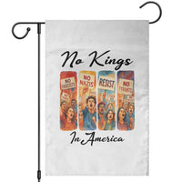 No Kings In America Garden Flag American Anti Authoritarian Protest