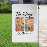 No Kings In America Garden Flag American Anti Authoritarian Protest