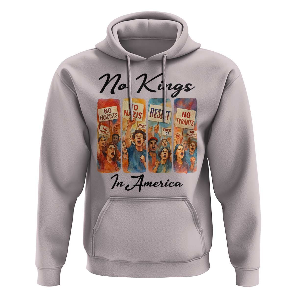 No Kings In America Hoodie American Anti Authoritarian Protest