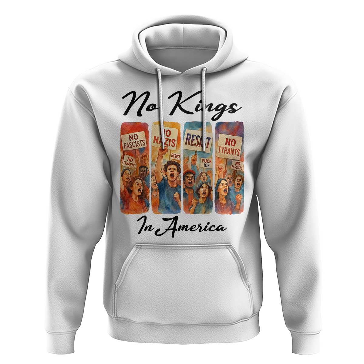 No Kings In America Hoodie American Anti Authoritarian Protest