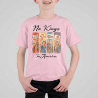 No Kings In America T Shirt For Kid American Anti Authoritarian Protest
