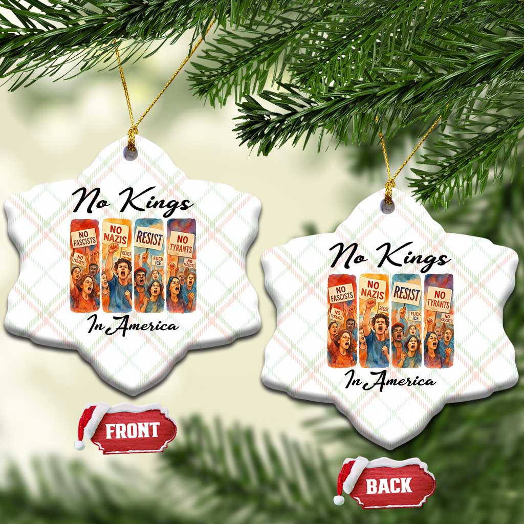 No Kings In America Ceramic Ornament American Anti Authoritarian Protest
