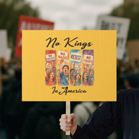 No Kings In America Protest Sign American Anti Authoritarian Protest