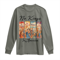 No Kings In America Long Sleeve Shirt American Anti Authoritarian Protest