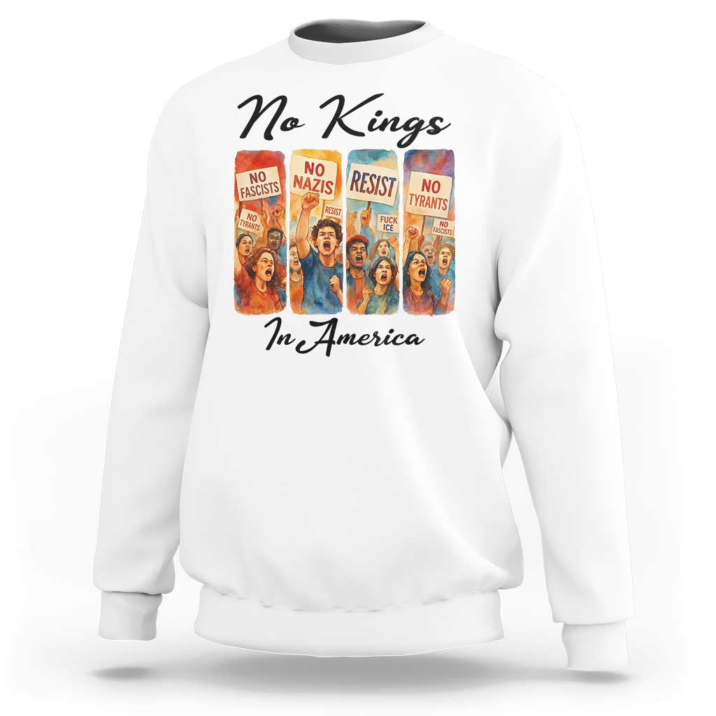 No Kings In America Sweatshirt American Anti Authoritarian Protest