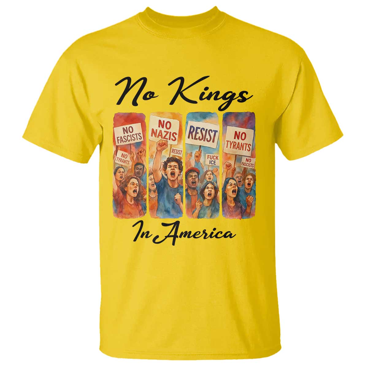 No Kings In America T Shirt American Anti Authoritarian Protest
