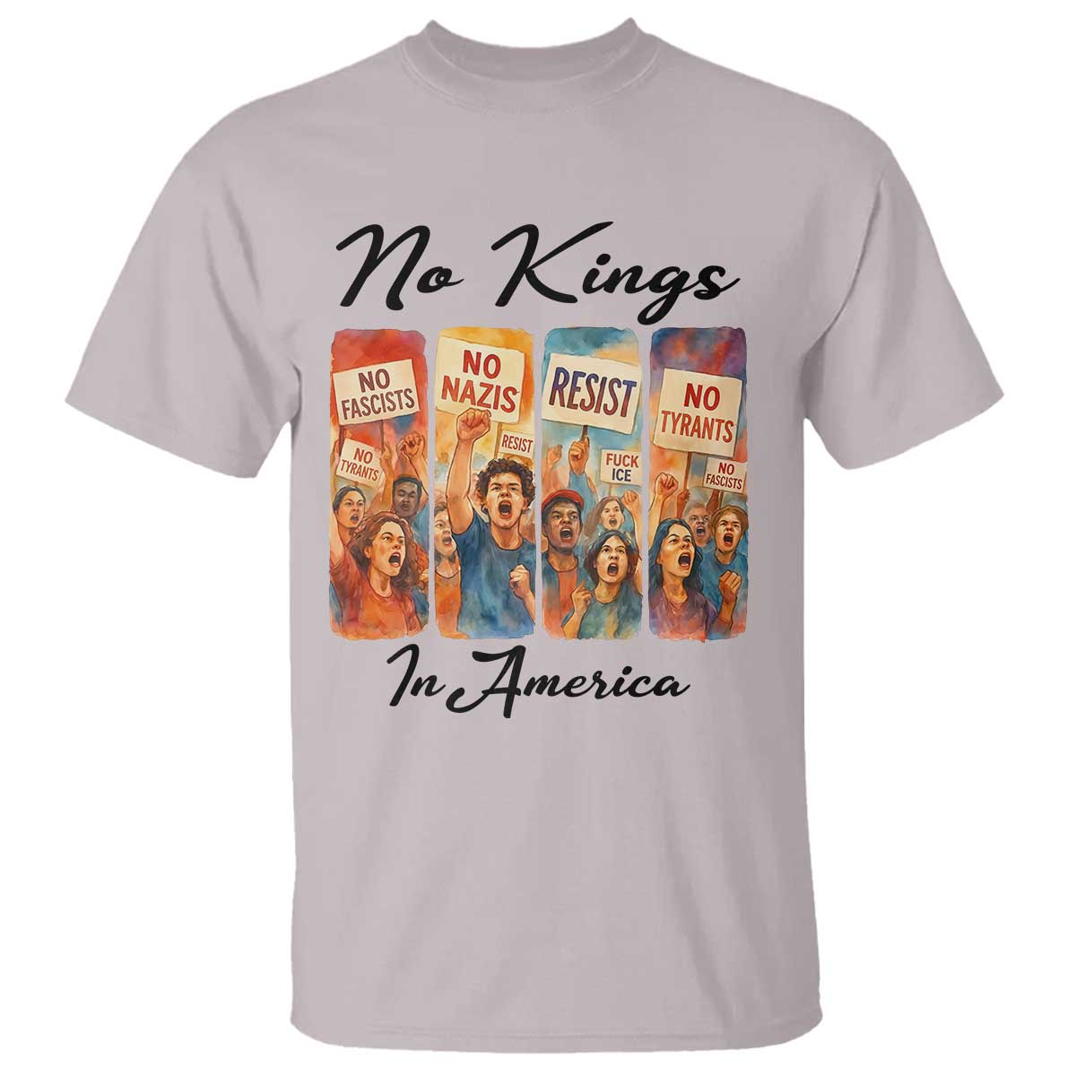 No Kings In America T Shirt American Anti Authoritarian Protest