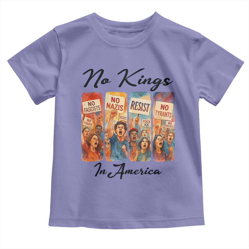 No Kings In America Toddler T Shirt American Anti Authoritarian Protest