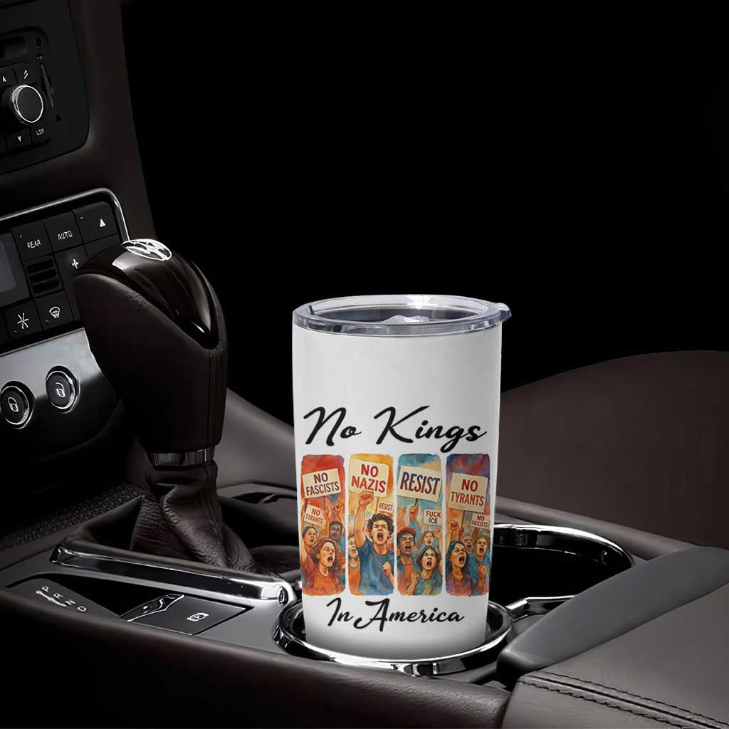 No Kings In America Tumbler Cup American Anti Authoritarian Protest