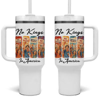 No Kings In America Tumbler With Handle American Anti Authoritarian Protest