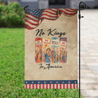No Kings In America Garden Flag American Anti Authoritarian Protest