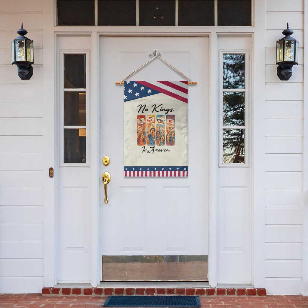 No Kings In America Garden Flag American Anti Authoritarian Protest
