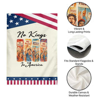 No Kings In America Garden Flag American Anti Authoritarian Protest