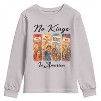 No Kings In America Youth Sweatshirt American Anti Authoritarian Protest
