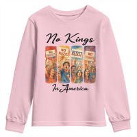 No Kings In America Youth Sweatshirt American Anti Authoritarian Protest