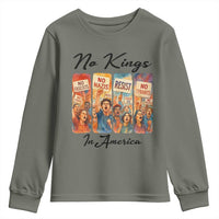 No Kings In America Youth Sweatshirt American Anti Authoritarian Protest