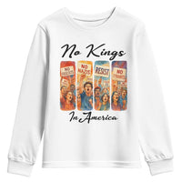 No Kings In America Youth Sweatshirt American Anti Authoritarian Protest