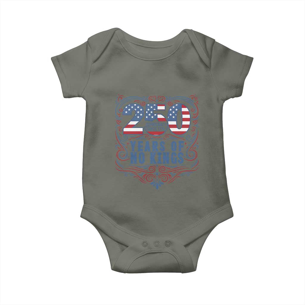 250 Years Of No Kings Baby Onesie American Freedom Protest