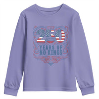 250 Years Of No Kings Youth Sweatshirt American Freedom Protest