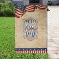 We The People Serve No Kings Garden Flag American Patriot Freedom Gift