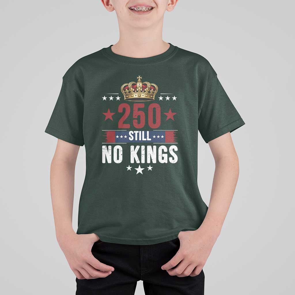 250 Still No Kings T Shirt For Kid American Patriot Freedom