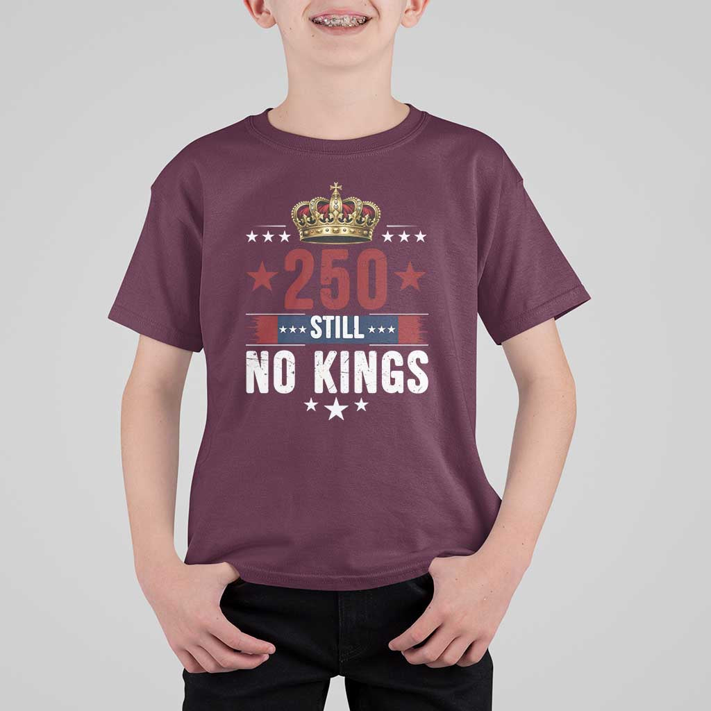 250 Still No Kings T Shirt For Kid American Patriot Freedom