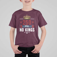 250 Still No Kings T Shirt For Kid American Patriot Freedom
