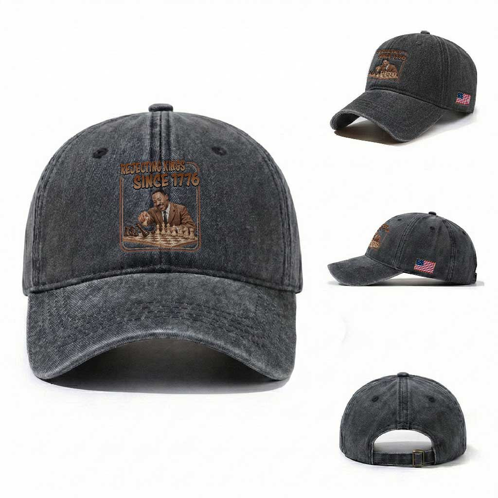 Martin Luther King Washed Cotton Baseball Cap Rejecting Kings Since 1776