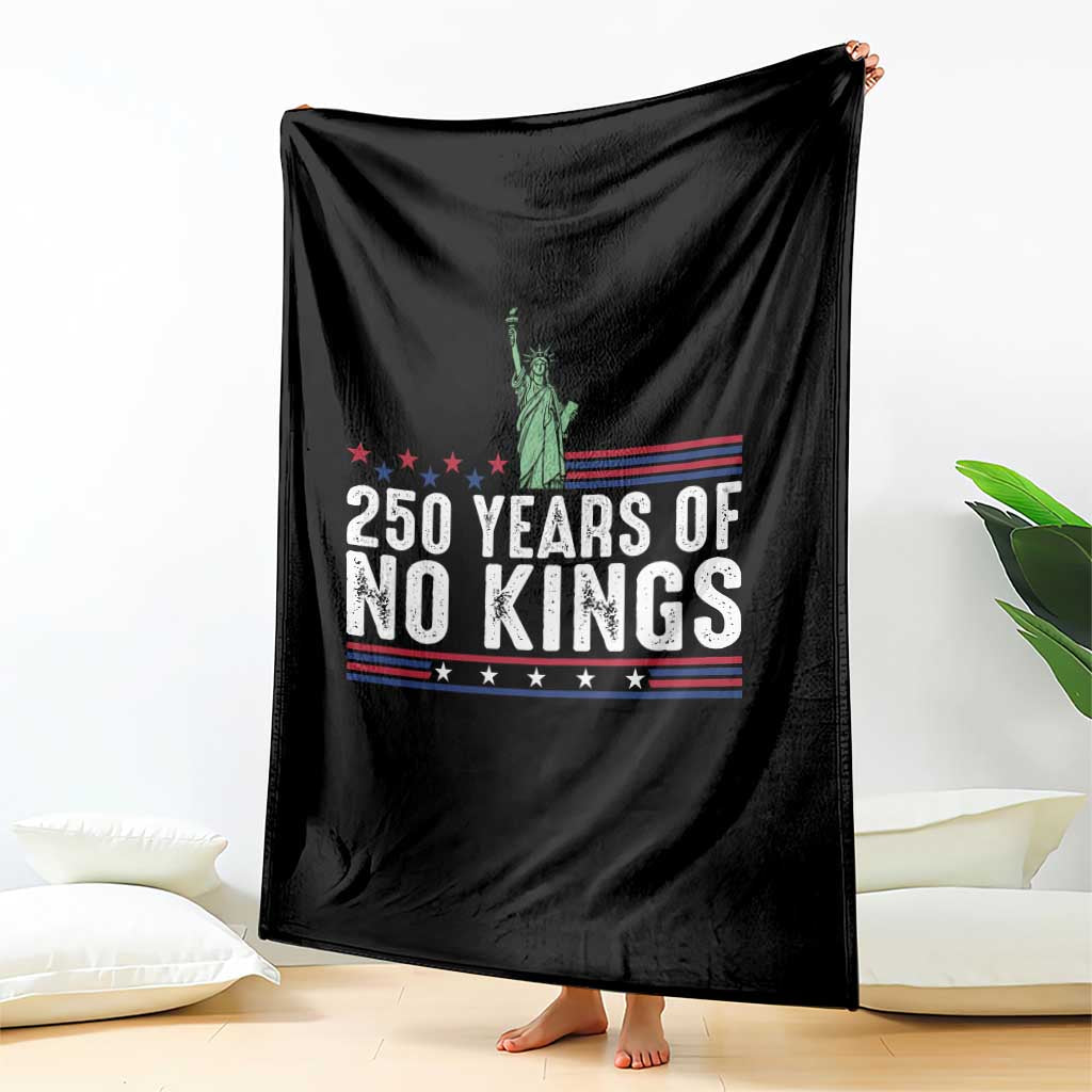250 Years Of No Kings Throw Blanket Statue Of Liberty Freedom Protest