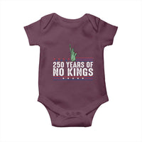 250 Years Of No Kings Baby Onesie Statue Of Liberty Freedom Protest