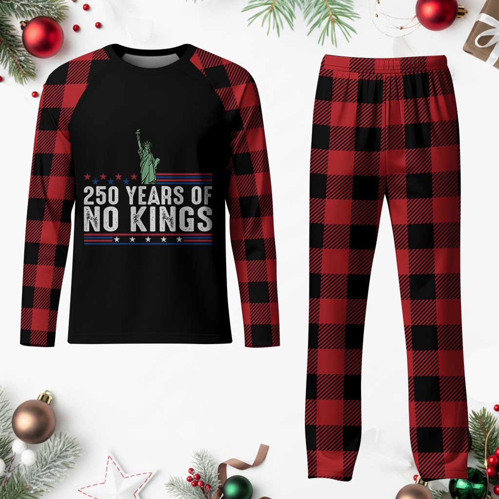 250 Years Of No Kings Plaid Pajama Set Statue Of Liberty Freedom Protest