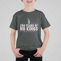 250 Years Of No Kings T Shirt For Kid Statue Of Liberty Freedom Protest
