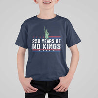 250 Years Of No Kings T Shirt For Kid Statue Of Liberty Freedom Protest