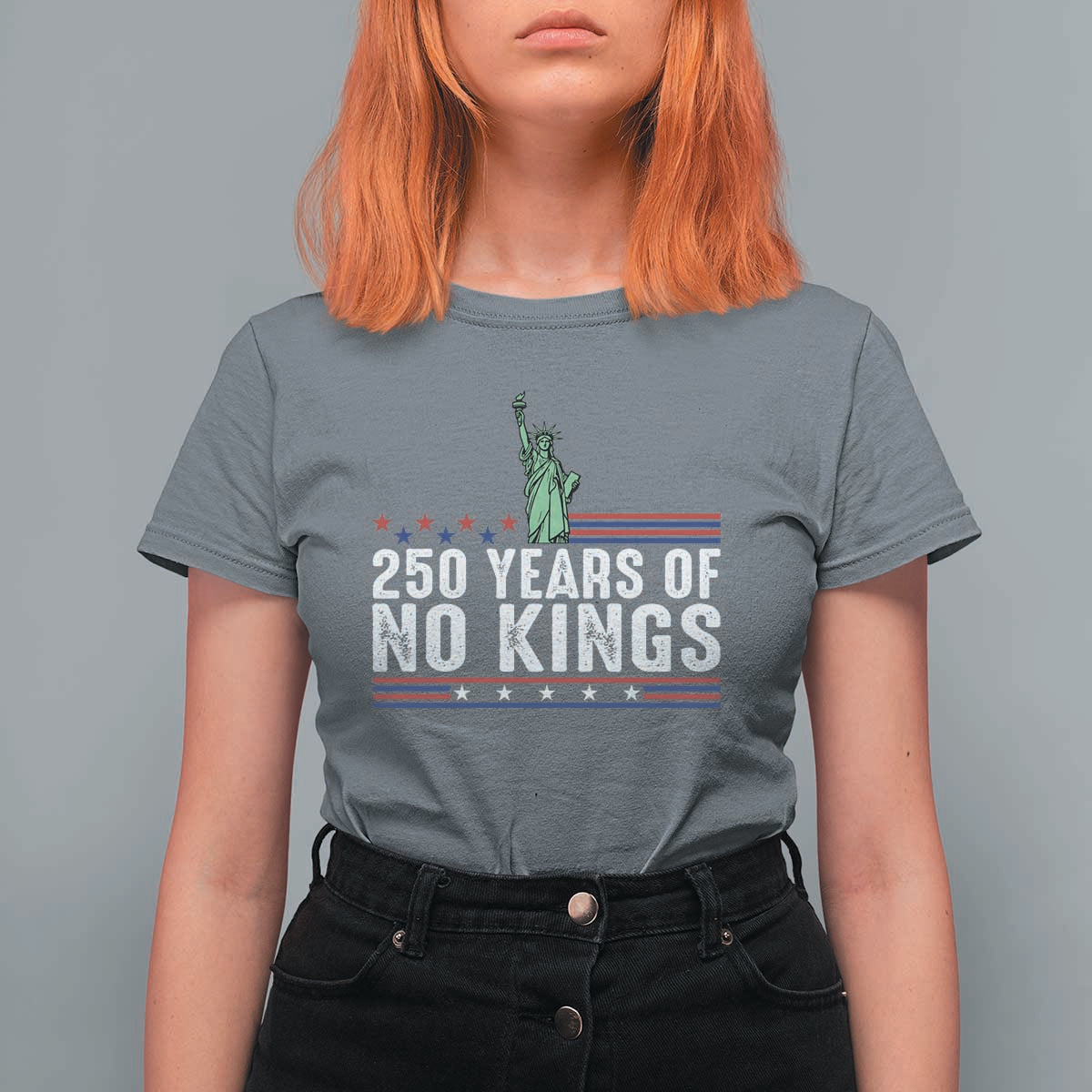 250 Years Of No Kings T Shirt For Women Statue Of Liberty Freedom Protest