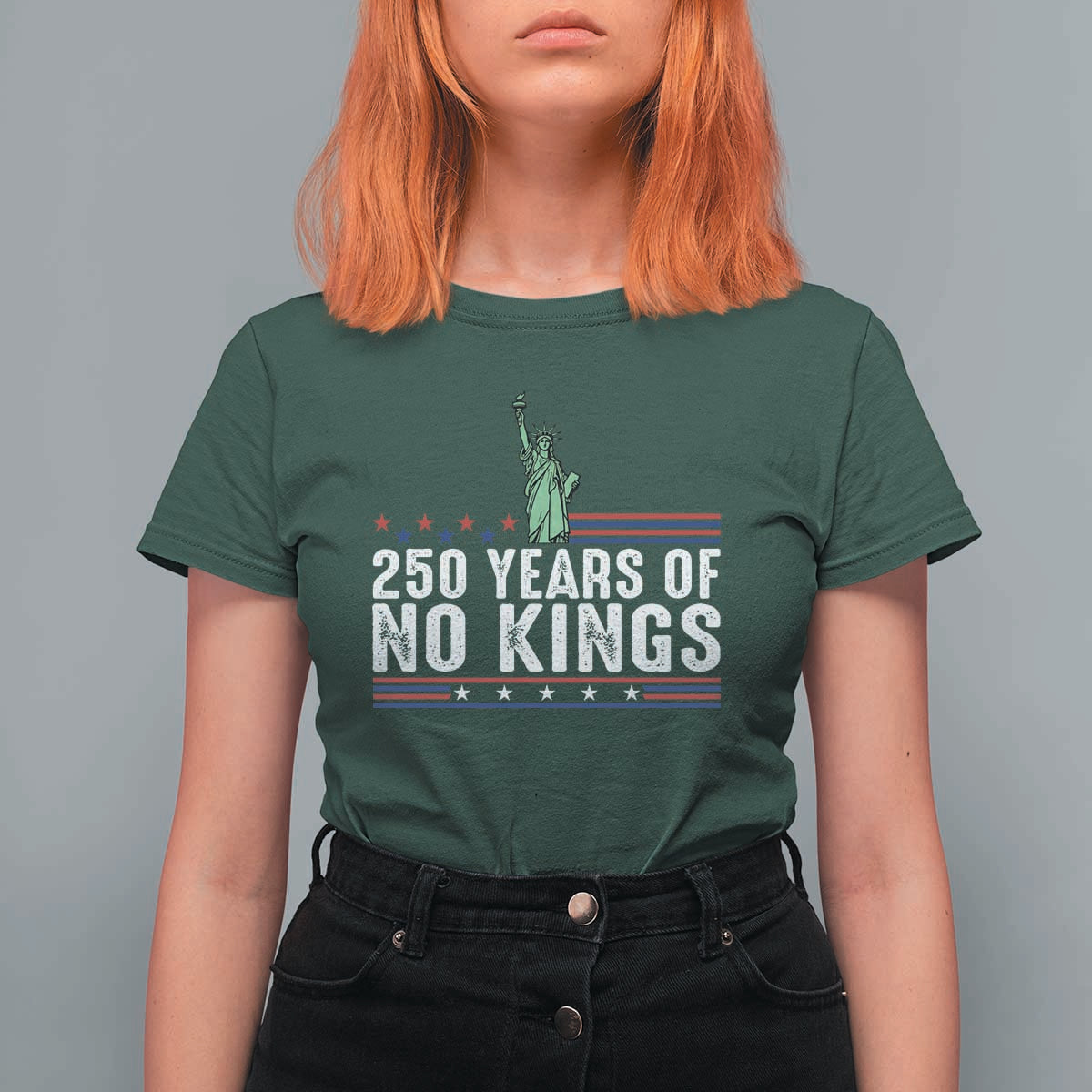 250 Years Of No Kings T Shirt For Women Statue Of Liberty Freedom Protest