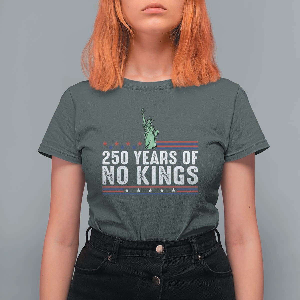250 Years Of No Kings T Shirt For Women Statue Of Liberty Freedom Protest