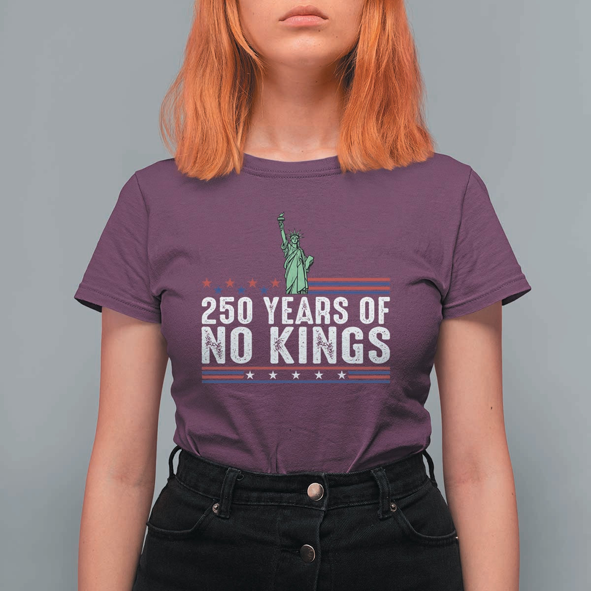 250 Years Of No Kings T Shirt For Women Statue Of Liberty Freedom Protest