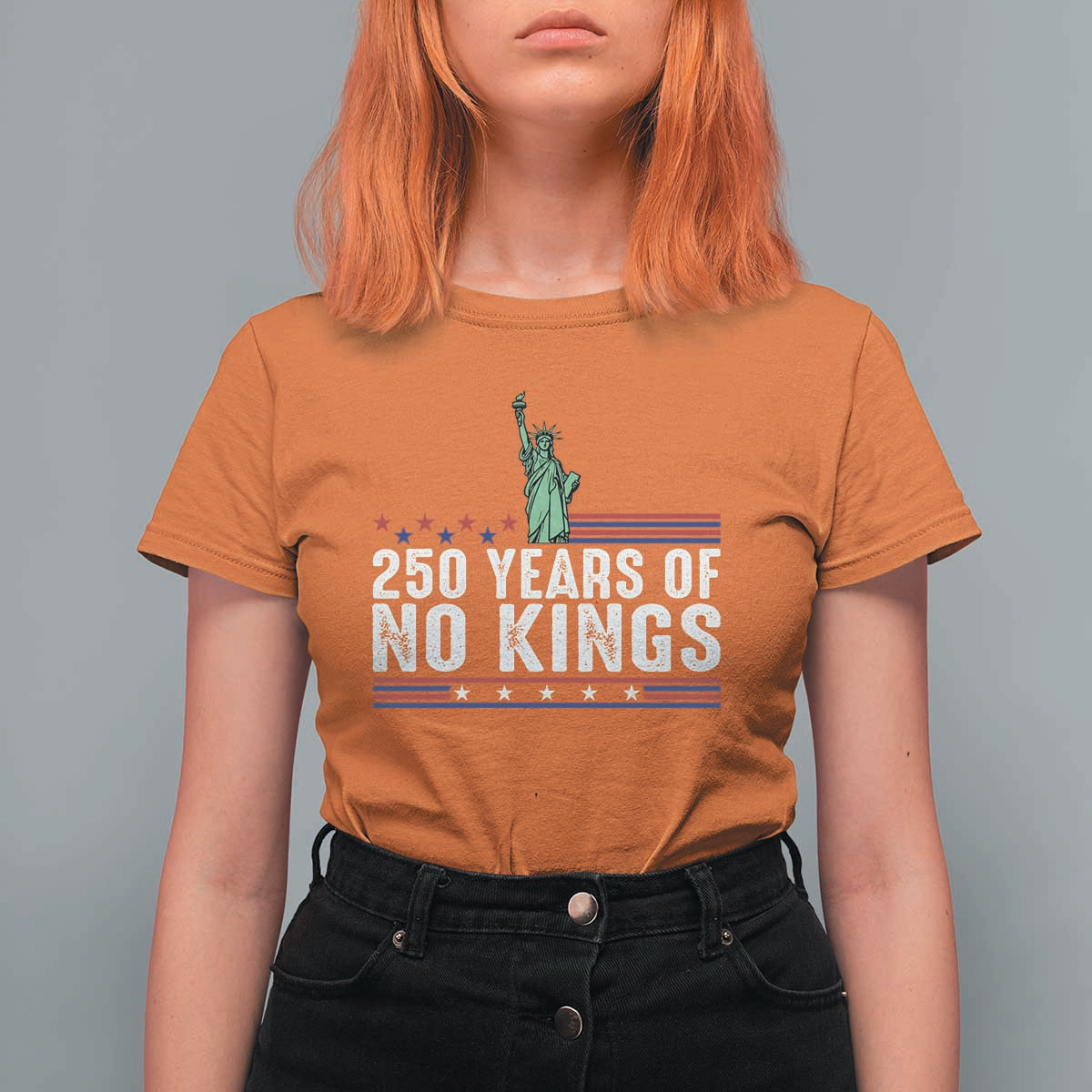 250 Years Of No Kings T Shirt For Women Statue Of Liberty Freedom Protest