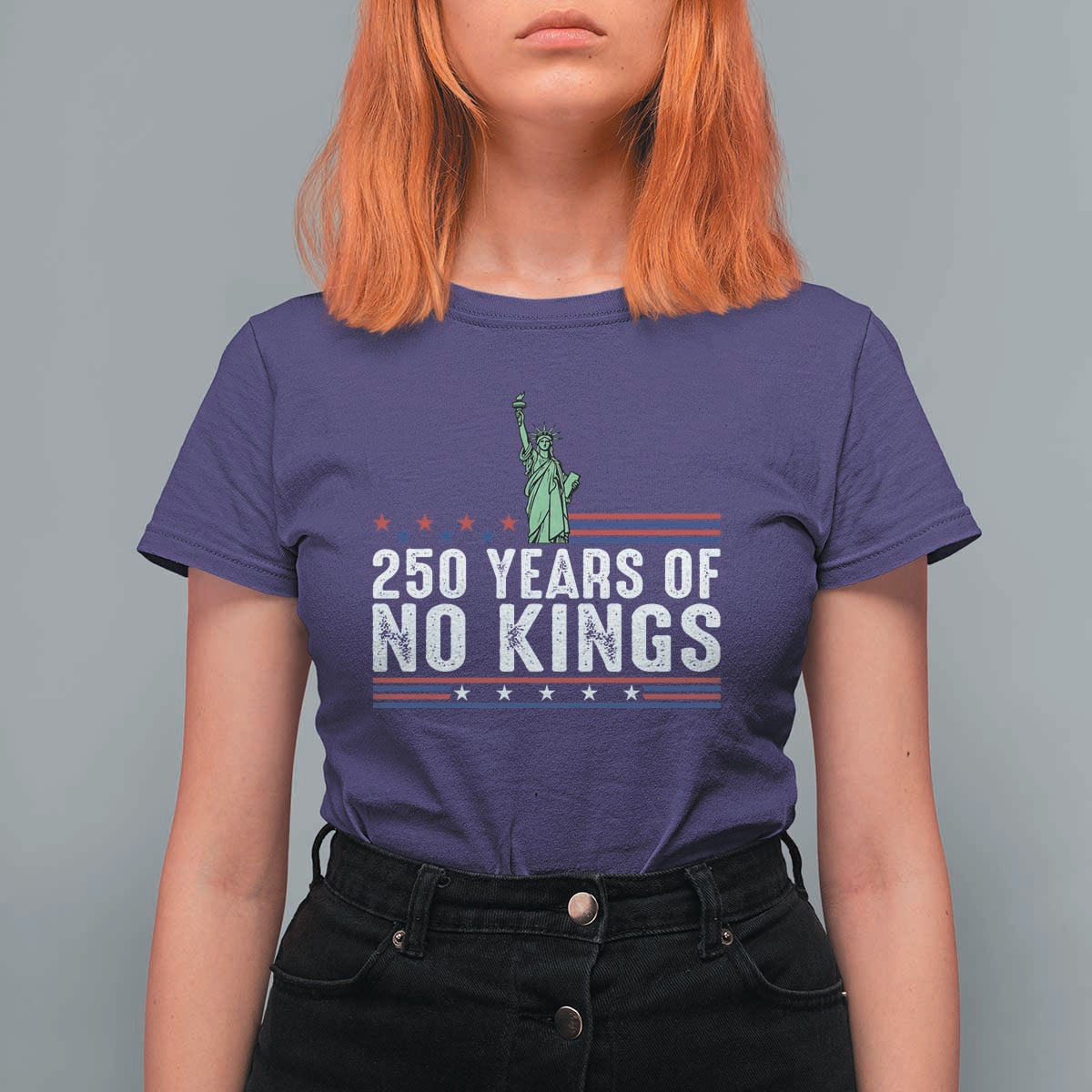 250 Years Of No Kings T Shirt For Women Statue Of Liberty Freedom Protest