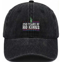 250 Years Of No Kings Washed Cotton Baseball Cap Statue Of Liberty Freedom Protest
