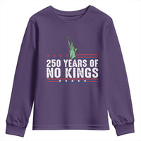 250 Years Of No Kings Youth Sweatshirt Statue Of Liberty Freedom Protest