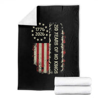 250 Years Of No Kings Throw Blanket Vintage American Flag