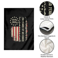 250 Years Of No Kings Garden Flag Vintage American Flag